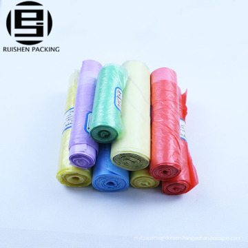 Cheap colored drawstring plastic trash garbage bags